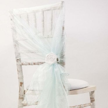 Organza Hood Tiffany Blue