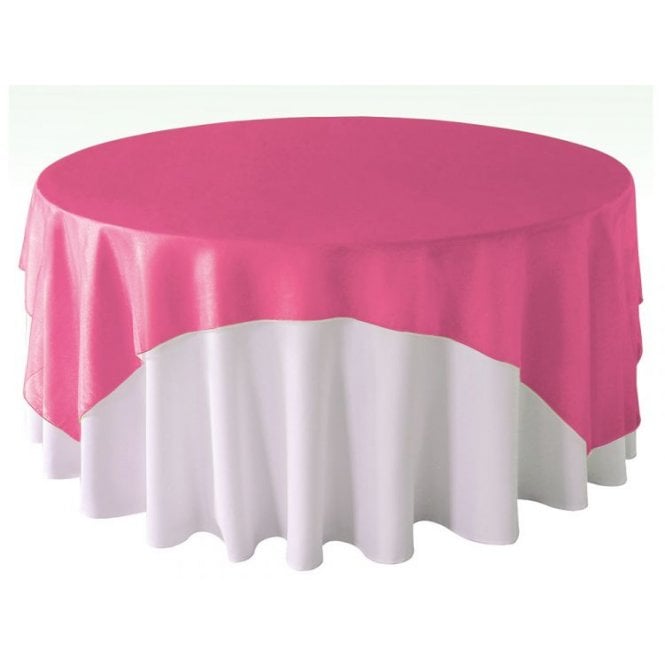 Organza Overlay 90x90 Hot Pink