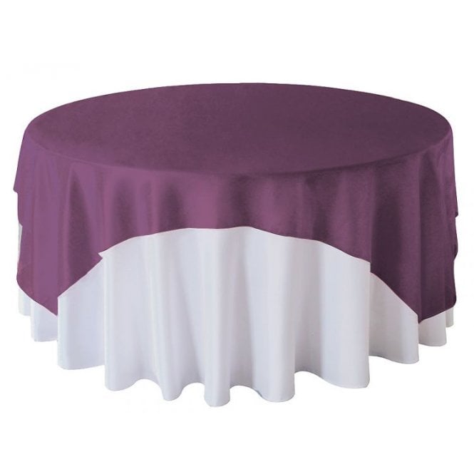 Organza Overlay 90x90 Ultra Plum