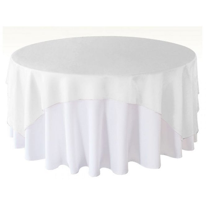 Organza Overlay 90x90 White