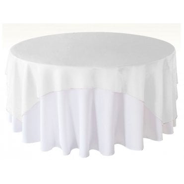 Organza Overlay 90x90 White