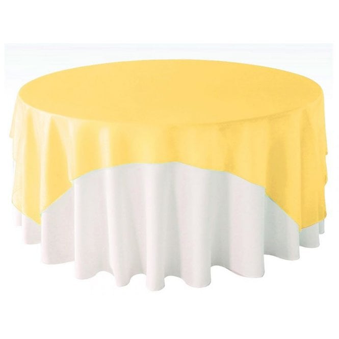 Organza Overlay 90X90 Yellow