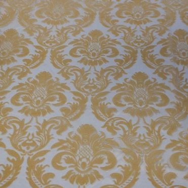 Organza Overlay Flock 90 x 90 Light Gold