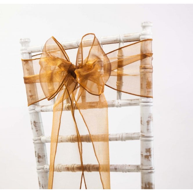 Organza Sash Black Orange 20 x 275 - Pack of 100