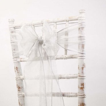 Organza Sash Light Silver 20 x 275