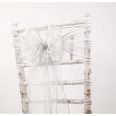 Organza Sash Light Silver 30 x 250