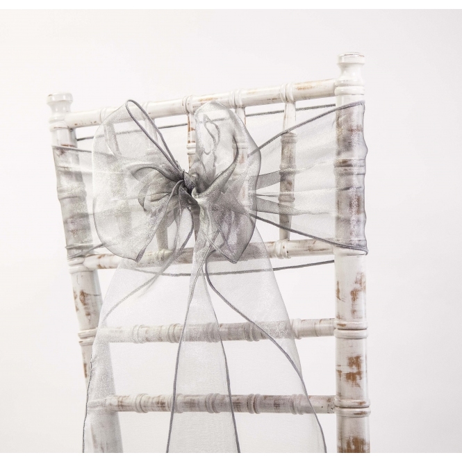 Organza Sash Platinum 30 x 250