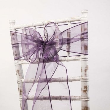 Organza Sash Plum 20 x 275 - Pack of 100