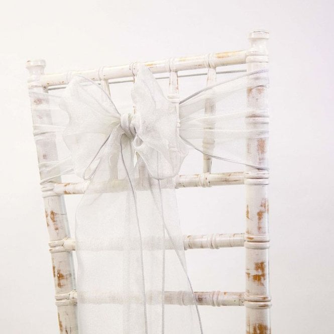 Organza Sash Silver 20 X 275