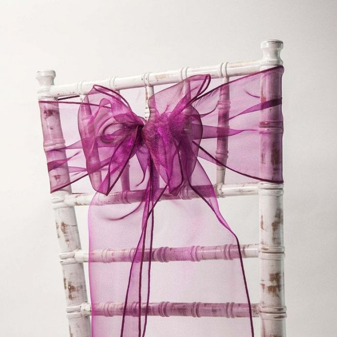 Organza Sash Ultra Burgundy 20 X 275