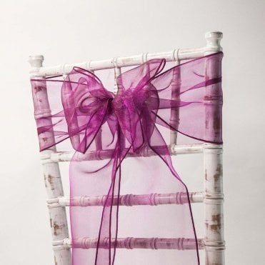 Organza Sash Ultra Burgundy 20 X 275