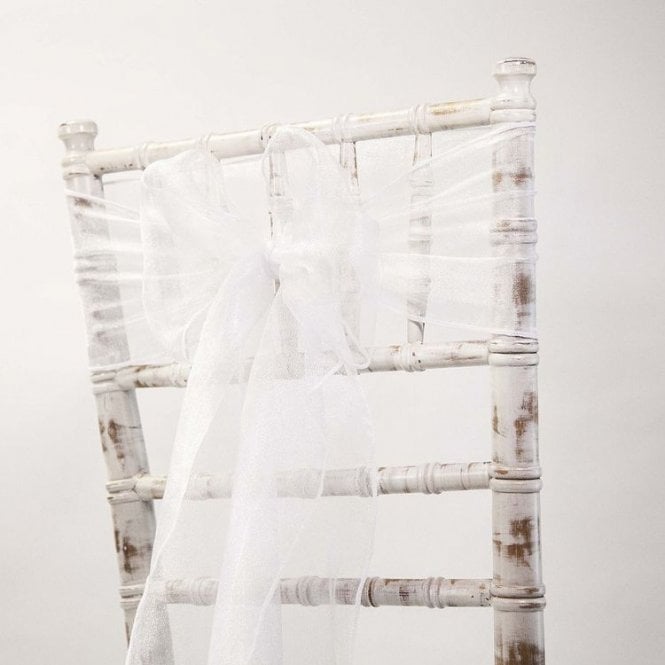 Organza Sash White 20 X 275