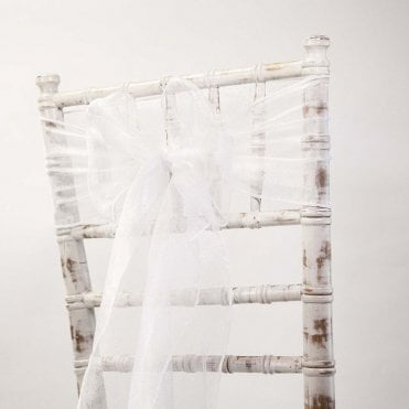 Organza Sash White 20 X 275
