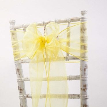 Organza Sash Yellow 20 x 275