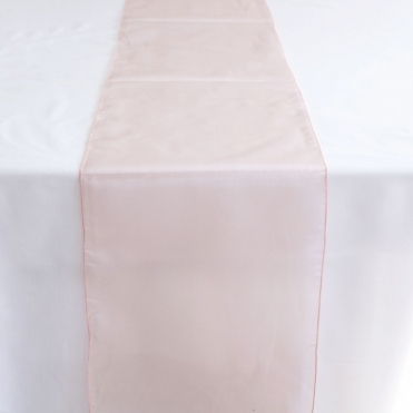 Organza Table Runner Dusky Pink