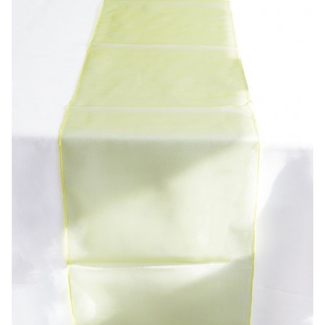 Organza Table Runner Green Yellow
