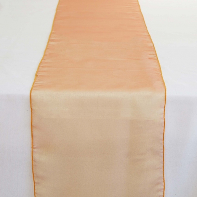 Organza Table Runner Orange/Gold