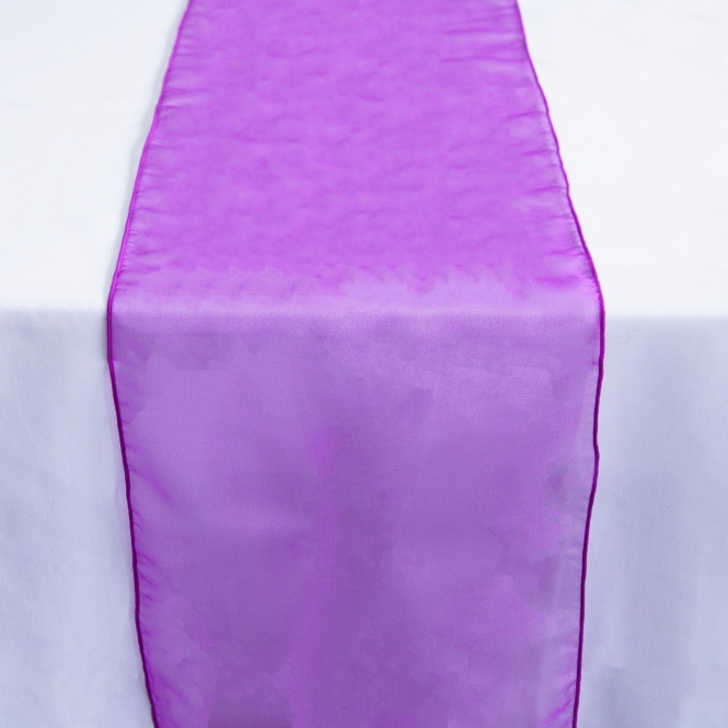 Organza Table Runner Purple Majesty