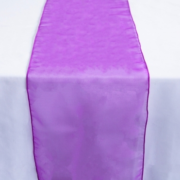 Organza Table Runner Purple Majesty
