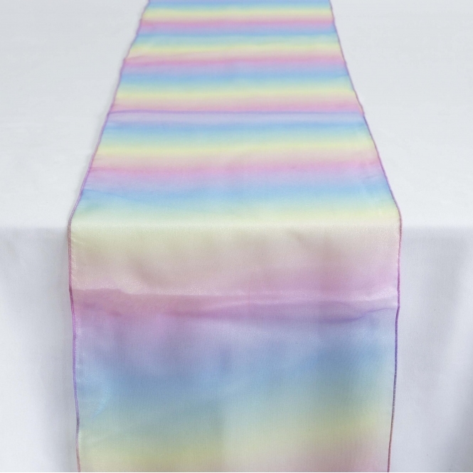 Organza Table Runner Rainbow