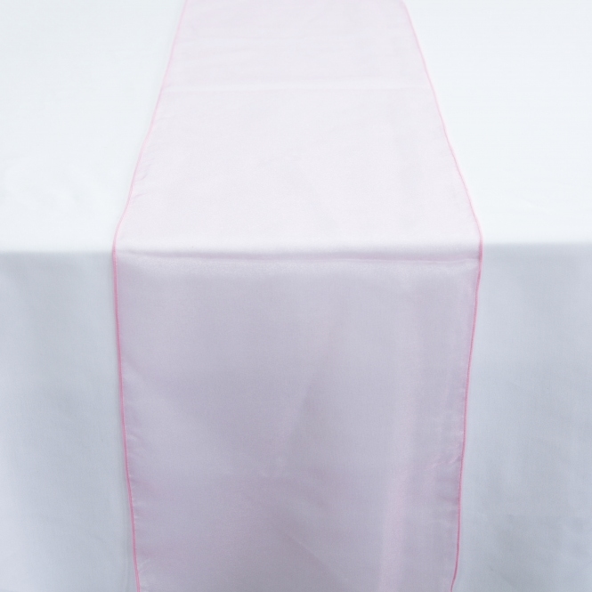 Organza Table Runner Raspberry Pink
