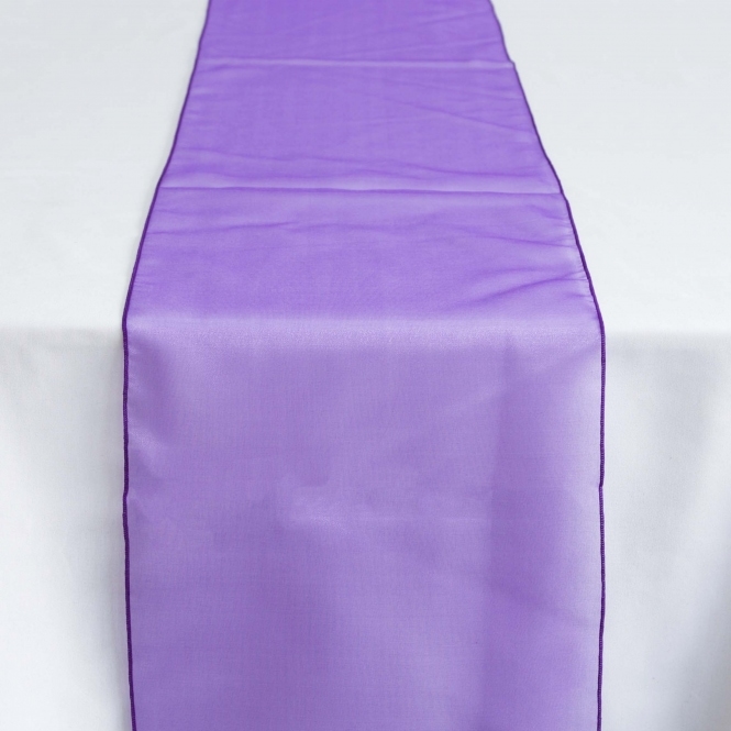 Organza Table Runner Ultra Purple