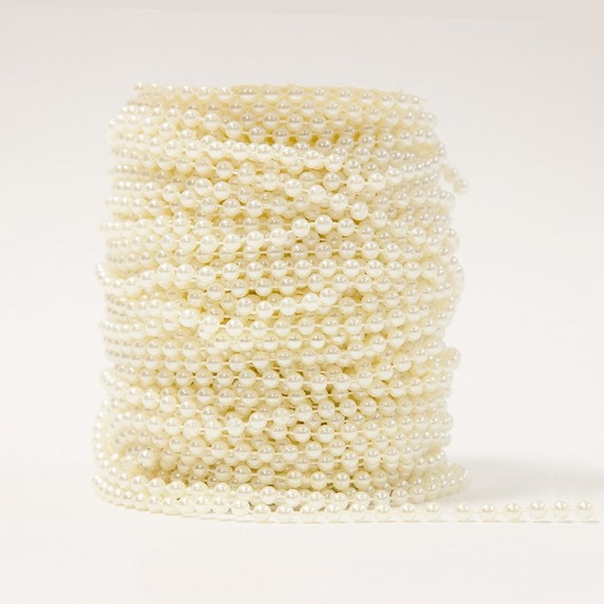 Pearl String Garland Reels Cream