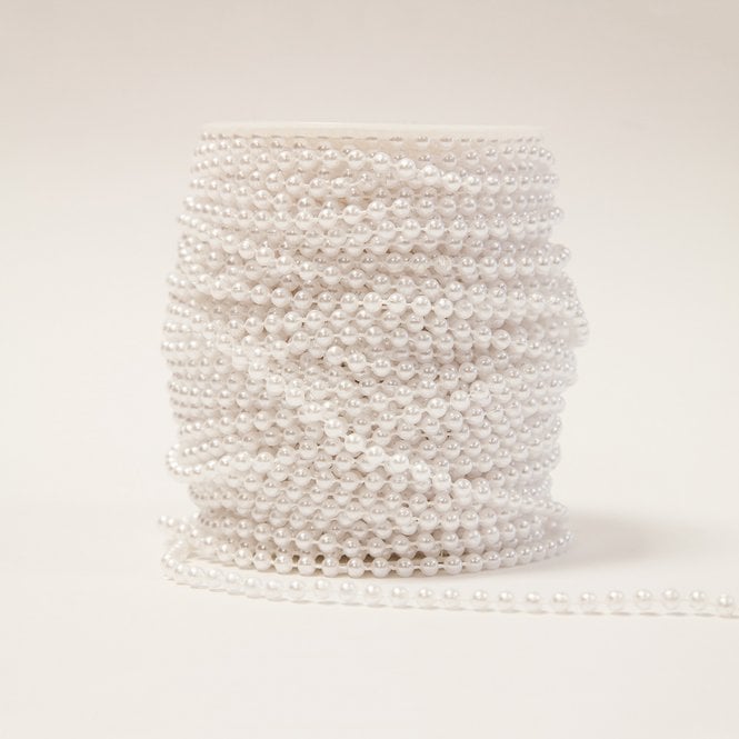 Pearl String Garland Reels Off White