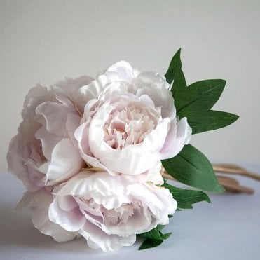 Peony Bunch 6 Head - Lilac/White