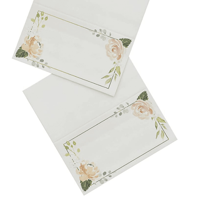 Place Cards Vintage Floral 10 Pack