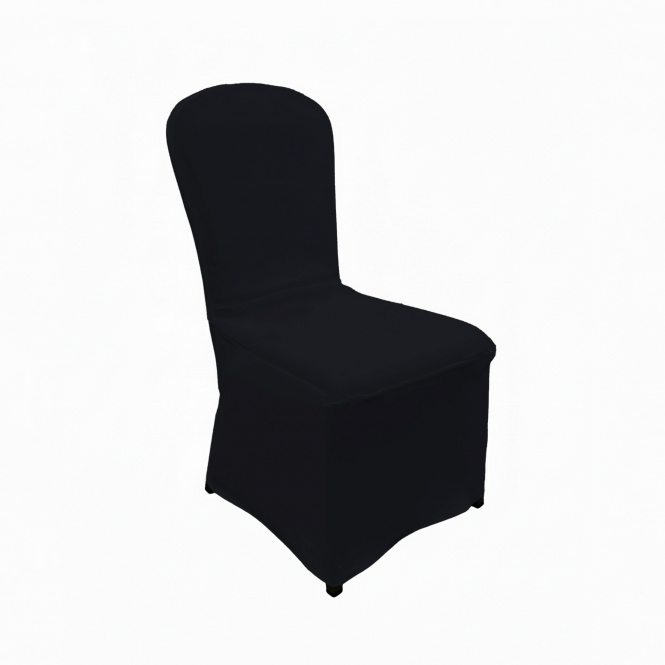Poly Chair Cover Banquet Black