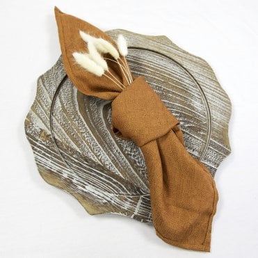 Premium Linen Napkins Terracotta