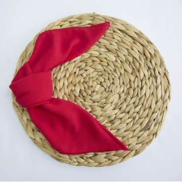 Rayon Slub Napkin Crimson