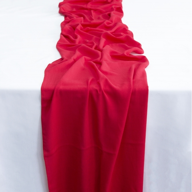 Rayon Slub Table Runner Crimson