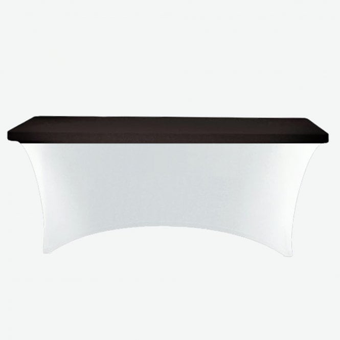 Rectangle Lycra Table Cloths Topper Black 4ft