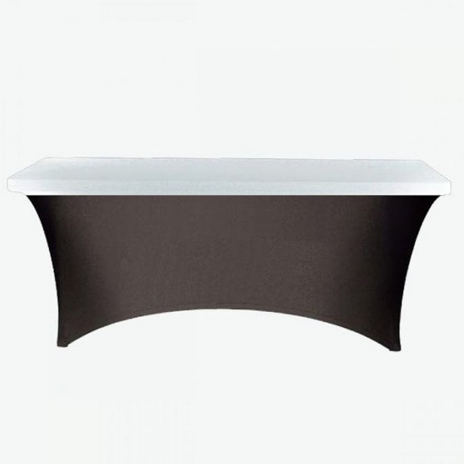 Rectangle Lycra Table Cloths Topper White 6Ft
