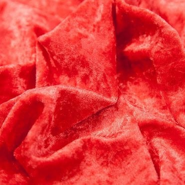 Red Crushed Velvet Fabric 150cm
