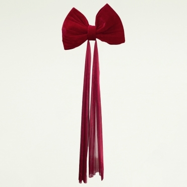 Red Velvet Plush Bow 50cm with Tail