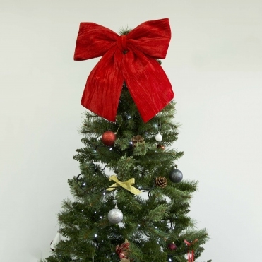 Red Velvet Xmas Bow 44cm