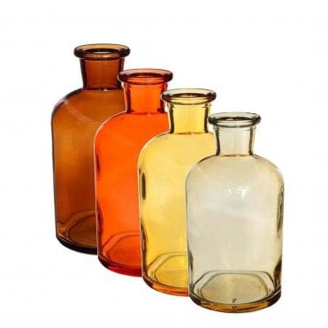 Riga Vases Glass Set of 4 Autumn 29808