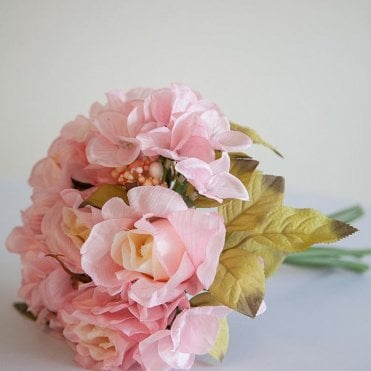 Rose Bunch 9 Head - Pink
