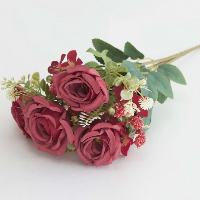 Rose Bush Berry Small 7 Stem