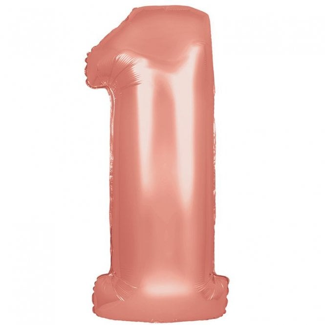 Rose Gold Balloon Number 1