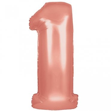 Rose Gold Balloon Number 1