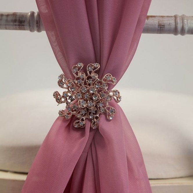 Rose Gold Diamante Brooch Tx3588 6 Pack