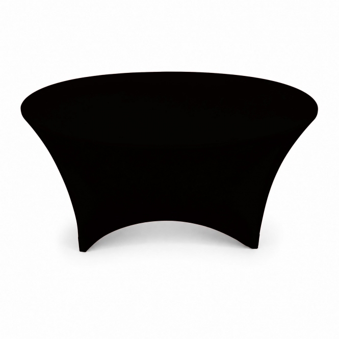 Round Lycra Table Cloths Black
