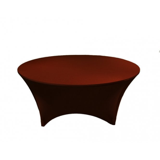 Round Lycra Table Cloths Chocolate