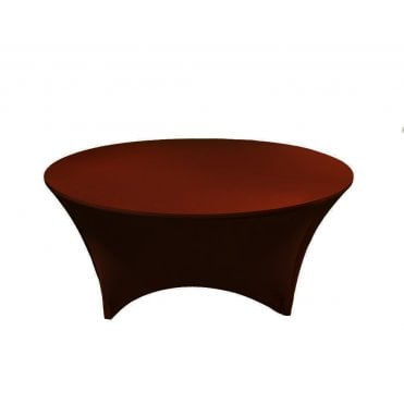 Round Lycra Table Cloths Chocolate