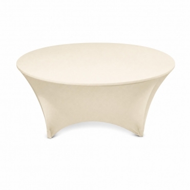 Round Lycra Table Cloths Ivory