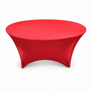 Round Lycra Table Cloths Red